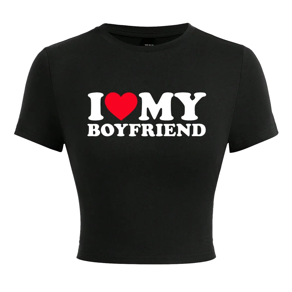 I Love My Boyfriend Baby Tee